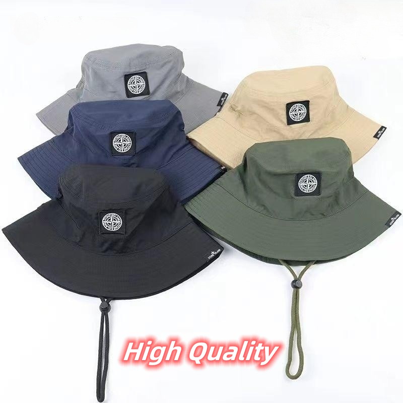 Stone Island Mũ Xô Dây Rút Nhanh Khô Chống Gió Chống Thấm Nước Unisex Thích Hợp Đi Leo Núi / Câu Cá Ngoài Trời