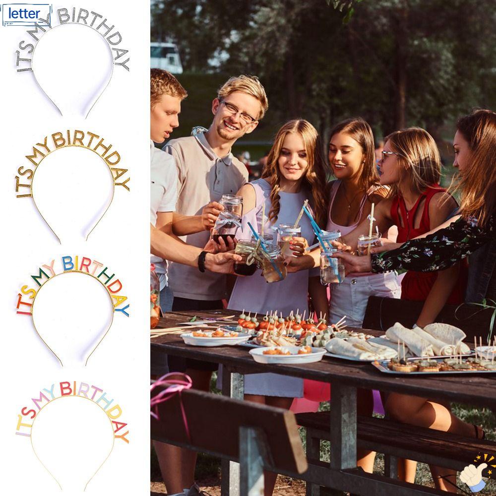 Băng Đô Sinh Nhật Hãy Để|Cài Tóc Hình Chữ Cái Nhiều Màu Sắc