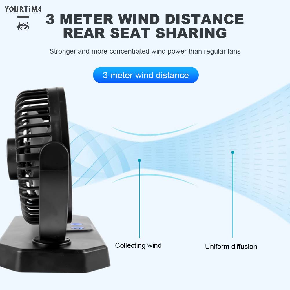 Quạt Thông Gió Tự Động Hai Đầu 3 Bánh Răng 12 / 24V Dành Cho Gia Đình