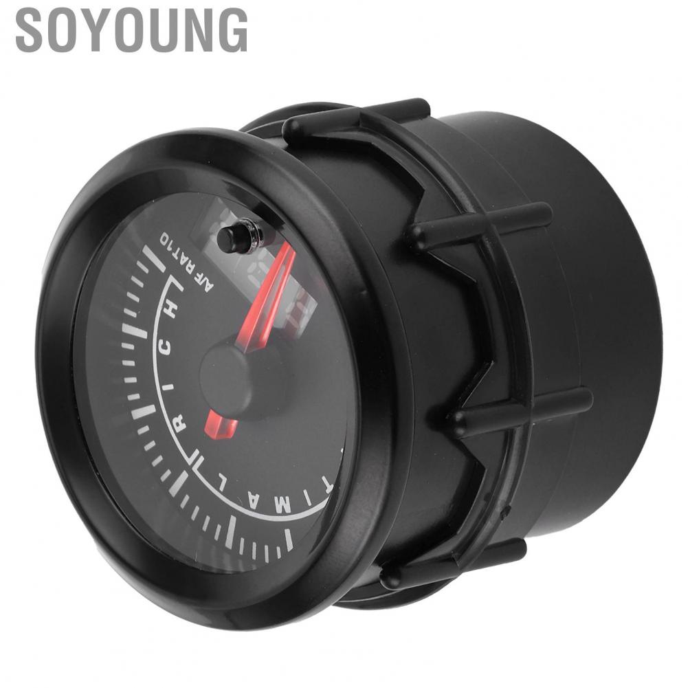 Soyoung Universal Fuel Ratio Gauge Pointer  Digital Display 52mm Dia Auto Instr