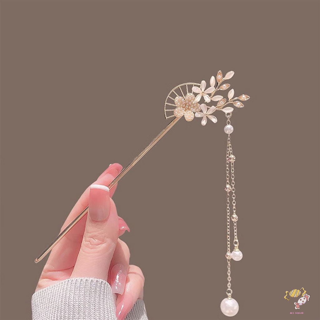 YADORNOS Trâm Cài Tóc Hình Cánh Quạt Bằng Hợp Kim Thời Trang Cho Nữ