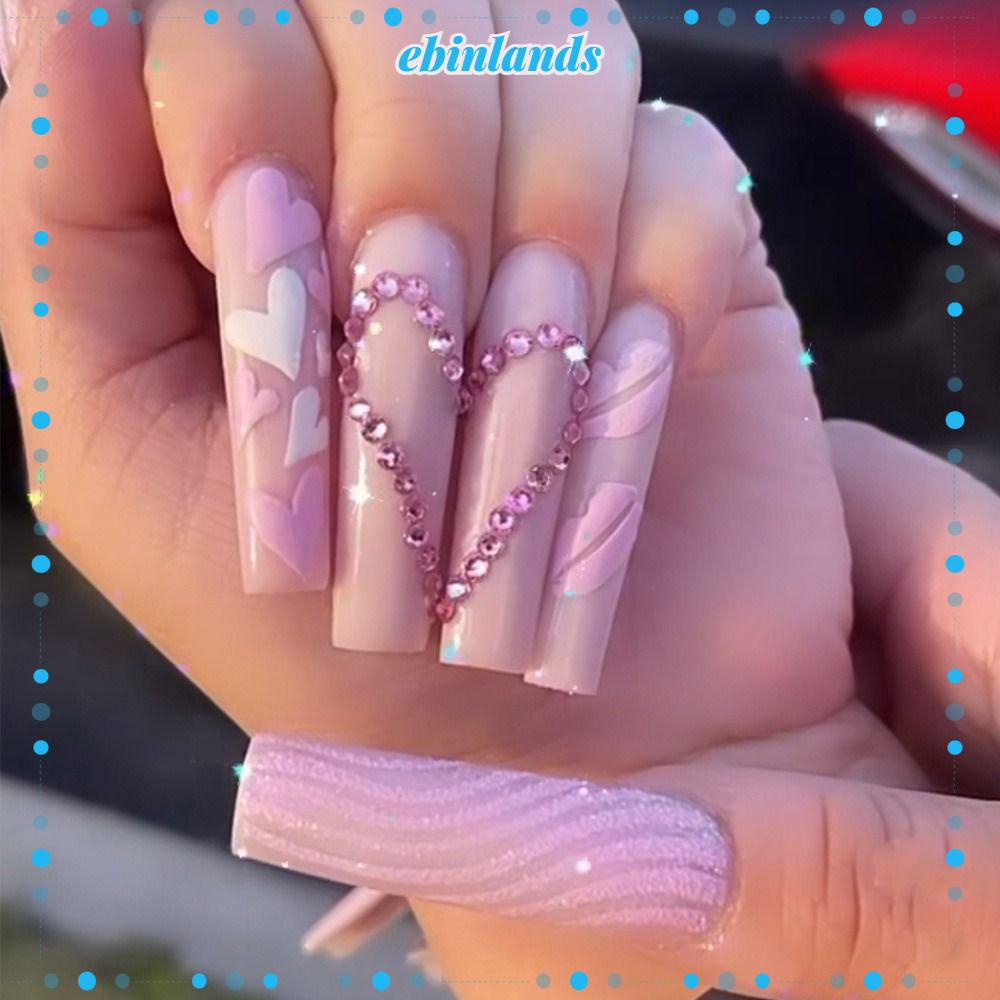 Bộ Móng Tay Giả Che Phủ Toàn Diện Đầu Vuông