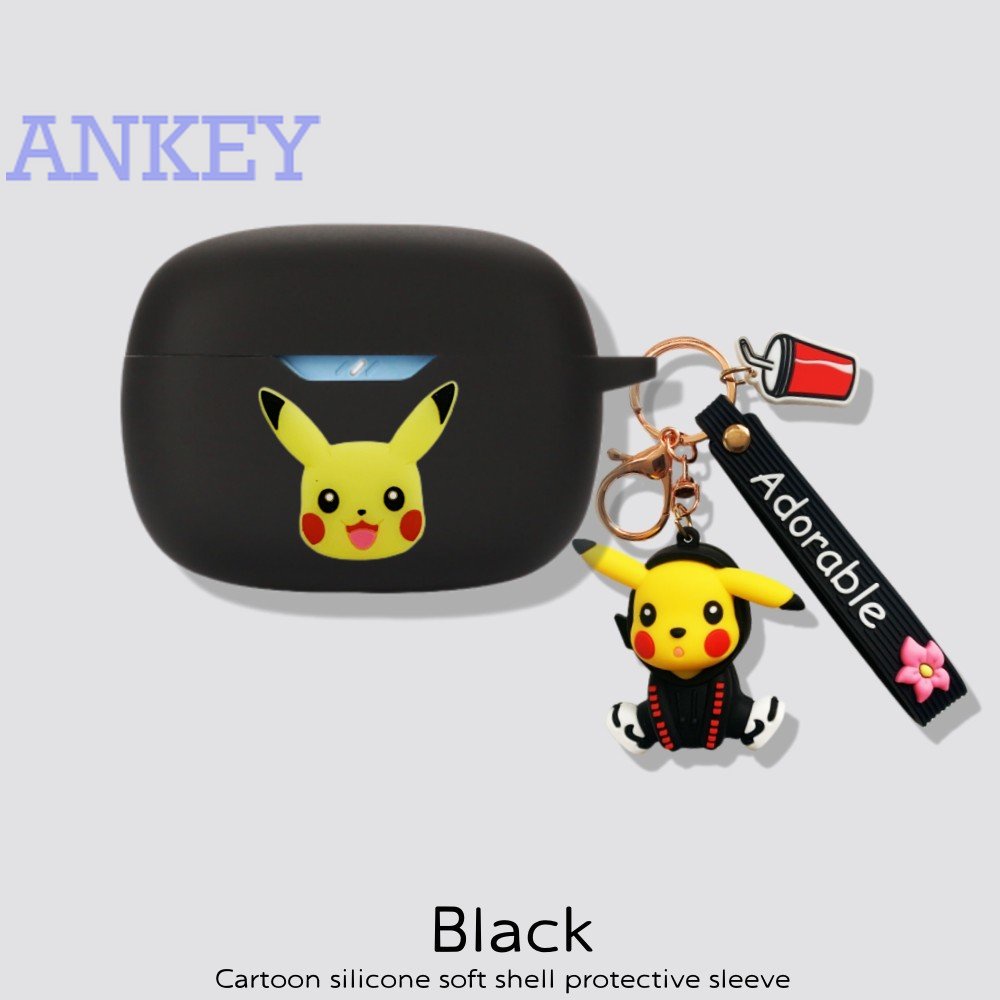 For Anker Soundcore Life Dot 3i / Note 3i / P2i P3i A20i A3i Earphone Silicone Case Red Boy Lovely Earbuds Protective Headphone Cover Headset Skin with Pendant