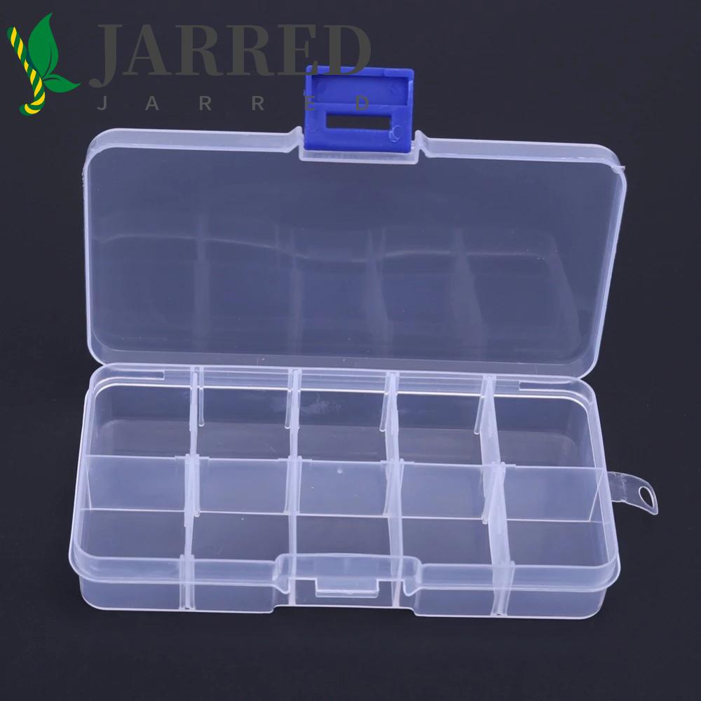 Hộp nhựa trong suốt 10 ngăn đựng phụ kiện câu cá tiện lợi