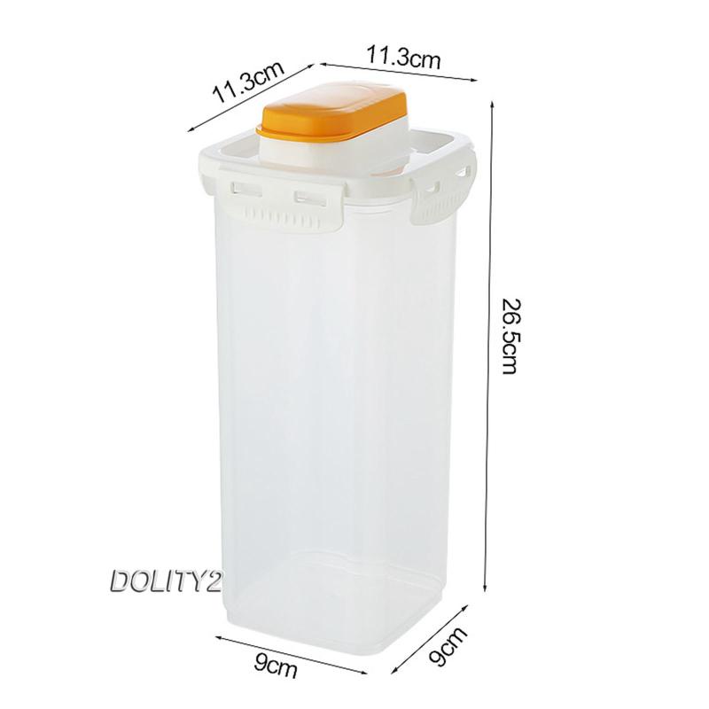[Dolity2] Hộp Đựng Bột Tẩy Rửa Thực Phẩm Khô Kín Khí Có Nắp Đậy Cho Nhà Bếp