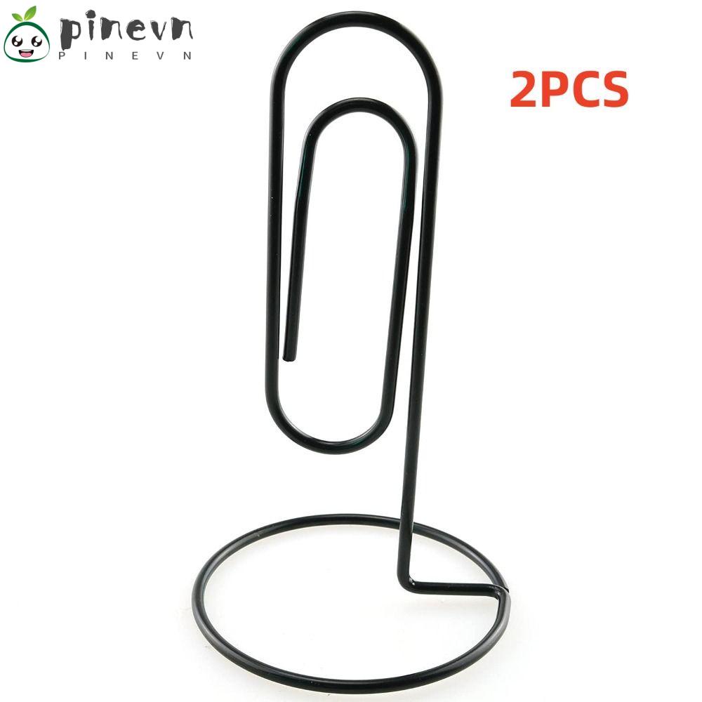 Kẹp Giữ Giấy Tờ Bằng Kim Loại Màu Đen Để Bàn Văn Phòng