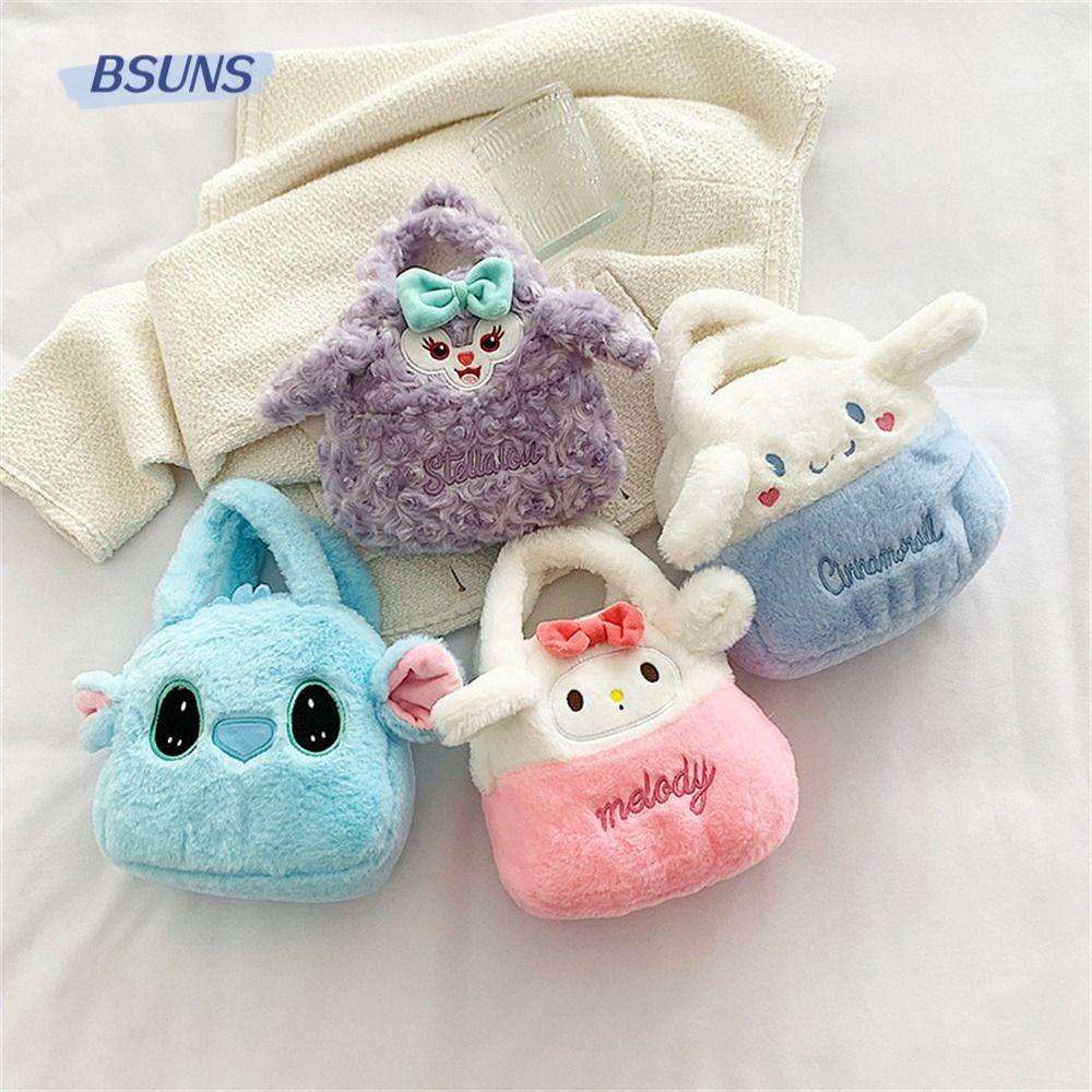 Túi Messenger Hình Động Vật Kuromi Cinnamoroll Nhồi Bông Đáng Yêu