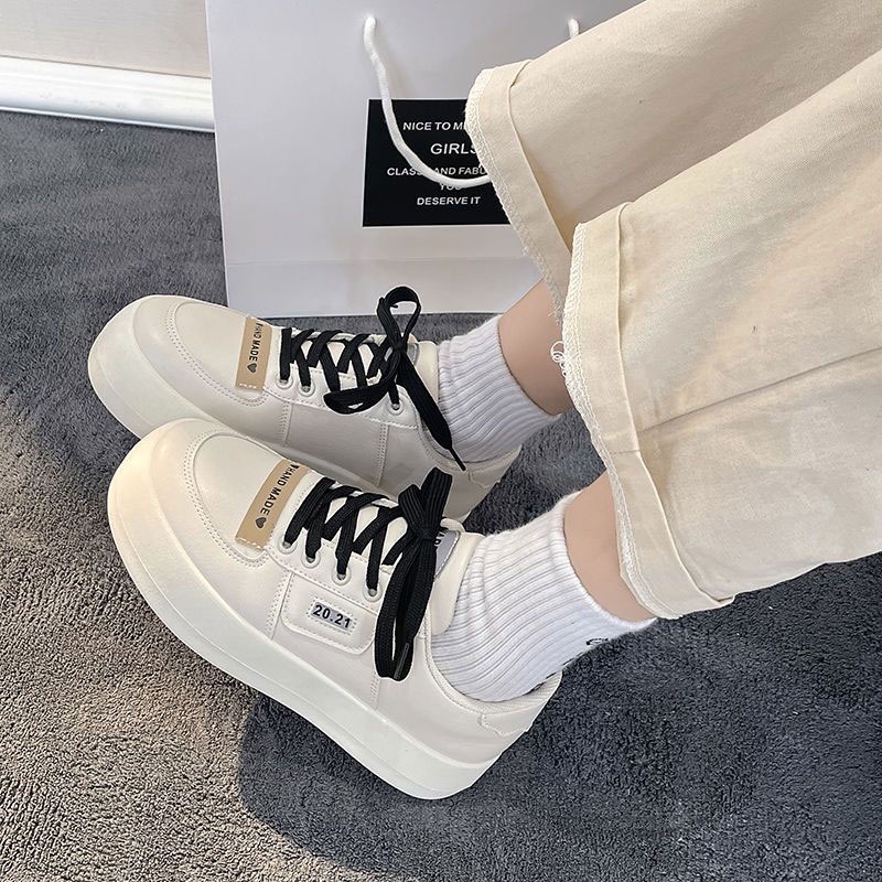 Giày thể thao, dày-chữa, tăng, thời trang và đơn giản, giày trắng nữ thường