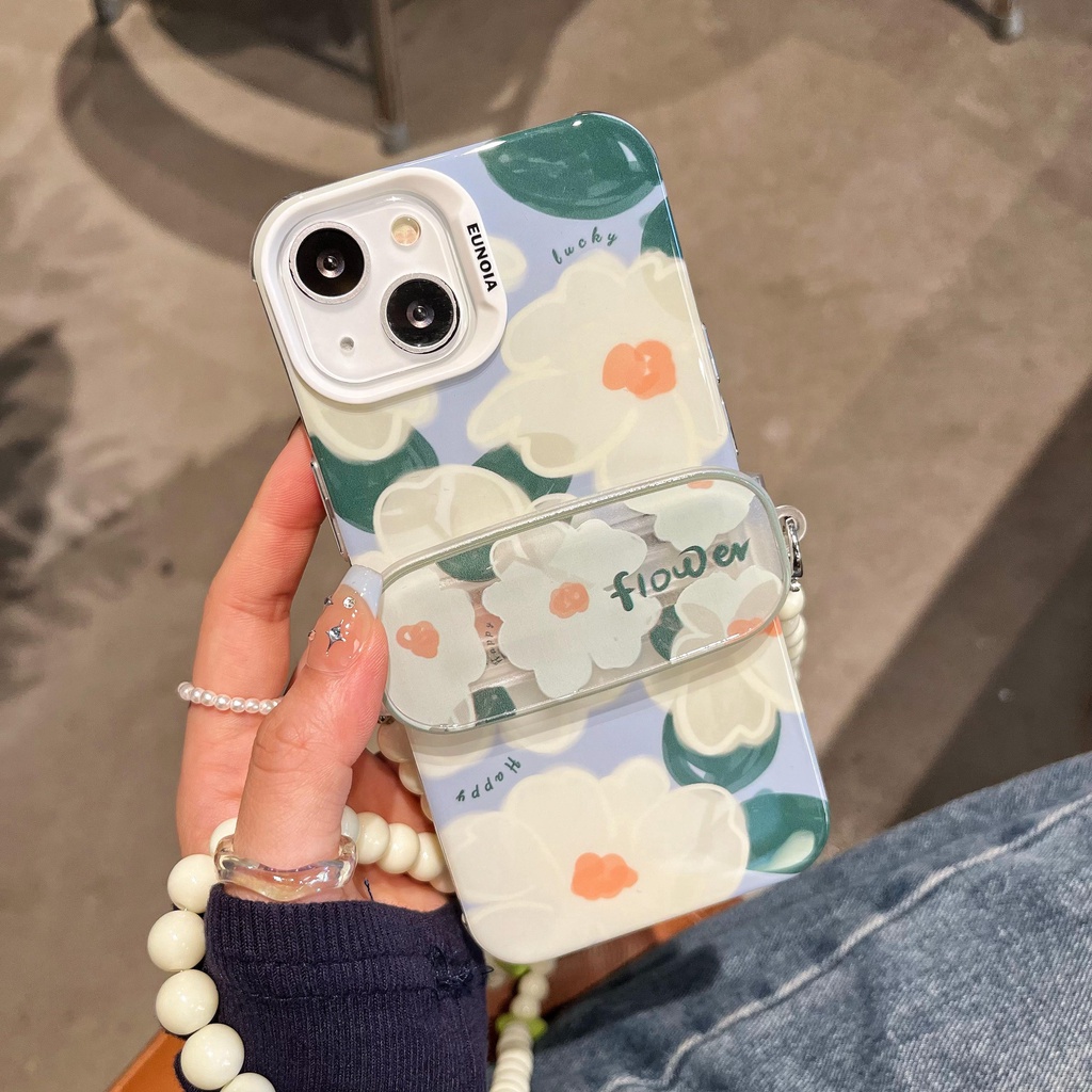 Ốp Điện Thoại TPU Mềm Trong Suốt Hình Hoa Có Dây Đeo Cho iPhone 14 13 12 11Pro Max