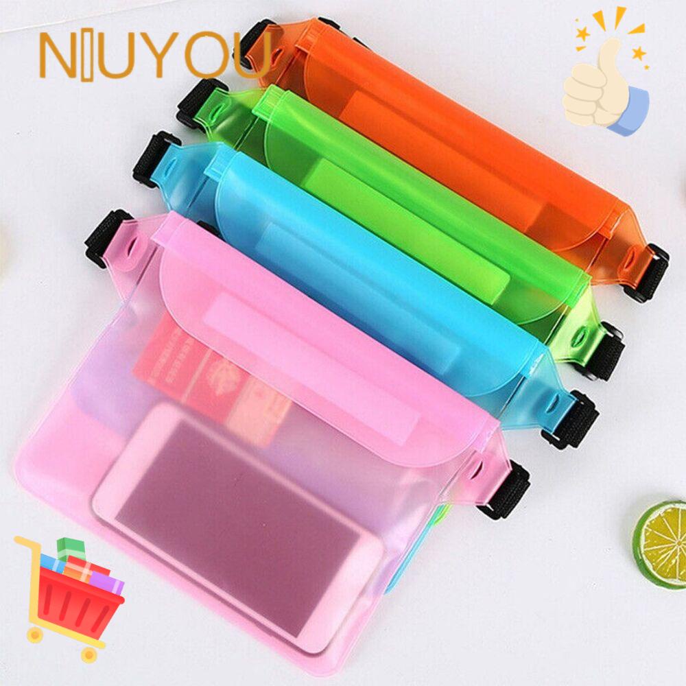 NIUYOU Túi Đựng Điện Thoại Di Động Đi Biển Chống Thấm Nước Sức Chứa Cao Ba Lớp Đóng Kín