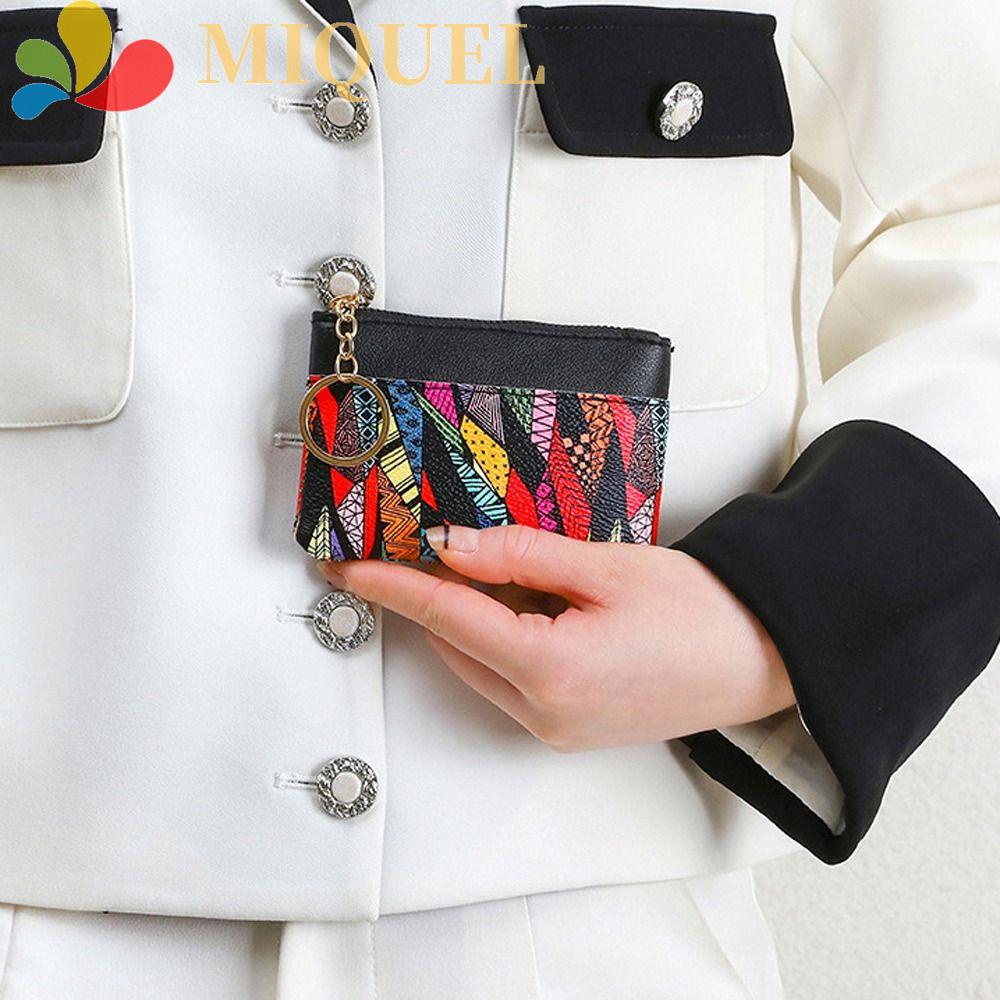 Túi Đựng Tai Nghe / Tiền Xu Họa Tiết Kẻ Sọc Kèm Móc Khóa Độc Đáo Thời Trang Cho Nam Và Nữ