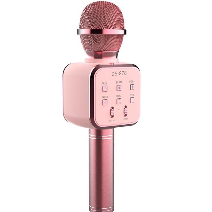 Mic Hát Karaoke DS878 Bluetooth 5.0 Kết Nối Tivi, MTB, Điện thoại, loa thùng
