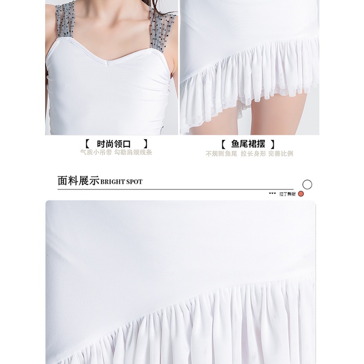 Đầm Khiêu Vũ Latin Màu Trắng Thiết Kế Đơn Giản Thời Trang Mùa Hè Xinh Xắn Cho Bé Gái