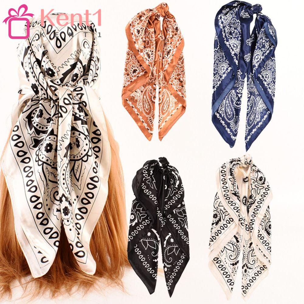 Khăn Choàng Hồi Giáo Bằng Satin Mềm Mại Họa Tiết Hoa KENT1