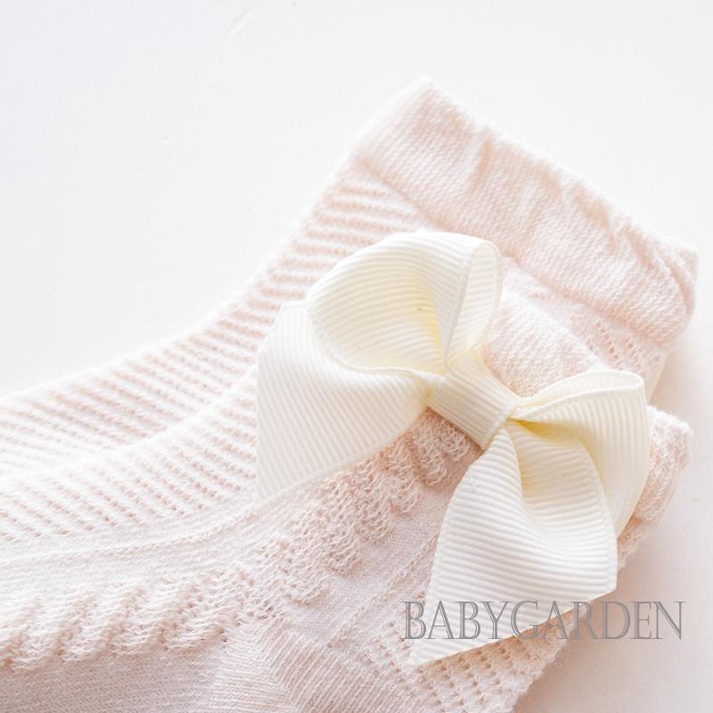 Vớ Cotton Mềm Mỏng Đính Nơ Xinh Xắn Cho Bé Gái 0-3 Tuổi