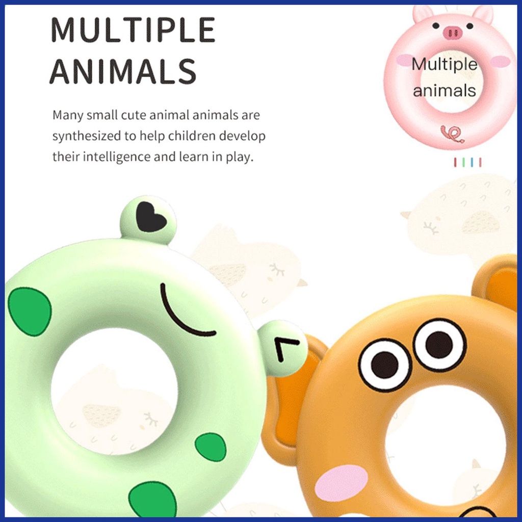 Đồ Chơi Vòng Xếp Chồng Lên Nhau Hình Chú Heo Màu Cầu Vồng Theo Phương Pháp Montessori Cho Bé