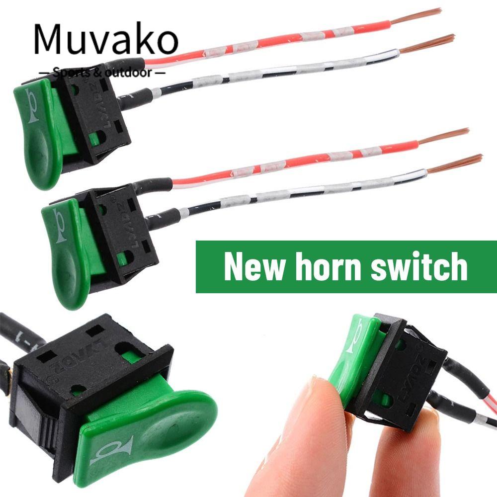 MUVAKO Set 5 Công Tắc Còi Xe Hơi Bằng Nhựa Màu Xanh Lá Chất Lượng Cao