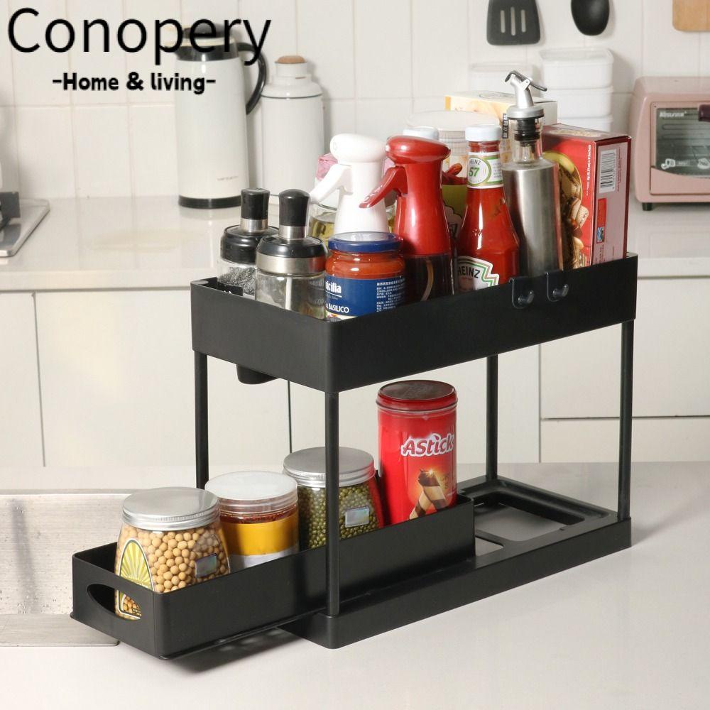 CONOPERY Giá Đỡ Đựng Đồ Dùng Có Móc Treo Đa Ứng Dụng Cho Nhà Bếp / Phòng Ngủ