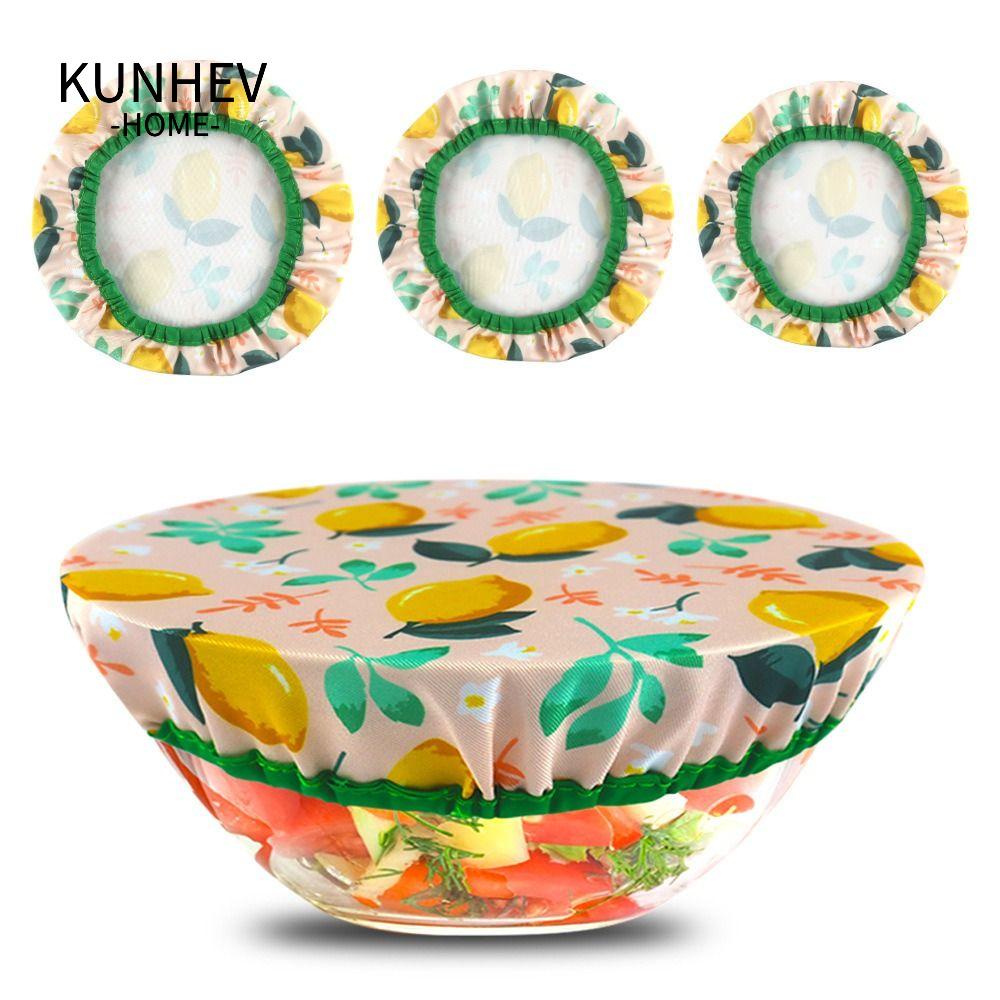 KUNHEV Bộ 3 Cái Vỏ Bọc Tô Chén Có Thể Giặt Và Tái Sử Dụng