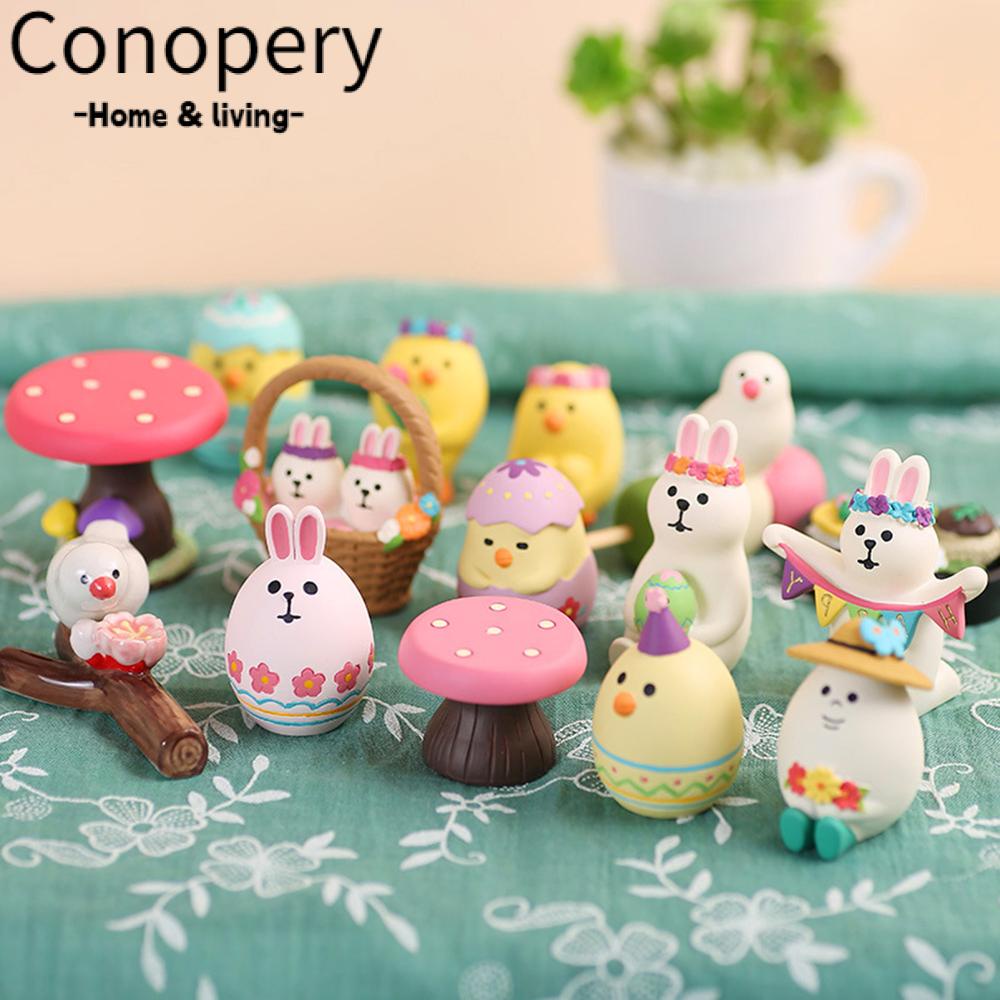 CONOPERY Mô Hình Nhựa Resin Mini Trang Trí Phong Cảnh Lễ Phục Sinh