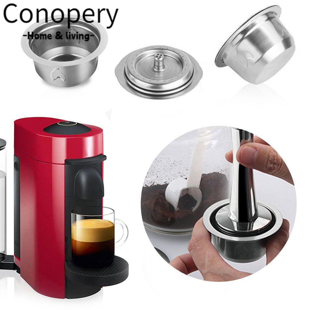 CONOPERY Dụng Cụ Pha Cà Phê Espresso Gồm Muỗng Và Cọ Có Thể Tái Sử Dụng Cho Nespresso