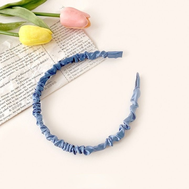 Bờm cài tóc nhún bèo vải satin cài tóc dễ thương cho nữ mã BD01 băng đô nữ phong cách hàn quốc