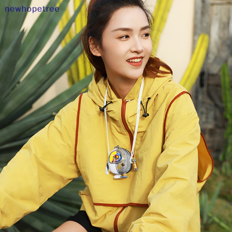 Quạt Làm Mát Đeo Cổ Ba Tốc Độ Sạc Cổng USB Không Ồn