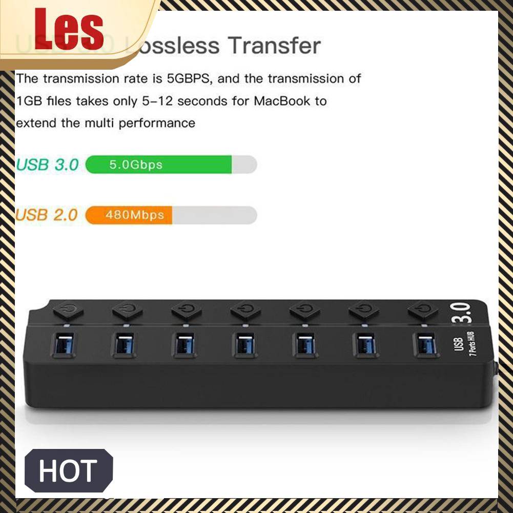 Bộ Chia Cổng USB 3.0 Kèm Công Tắc Nguồn Cho Máy Tính