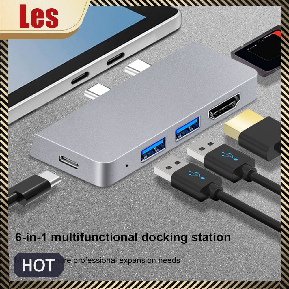 Đế Sạc USB 3.0 Có Đầu Đọc Thẻ Nhớ HDMI Cho Microsoft Surface Pro 8