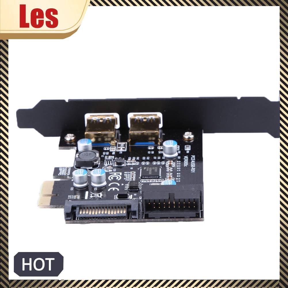 Thẻ Mở Rộng PCI-E Sang USB 3.0 2 Cổng 19-Pin