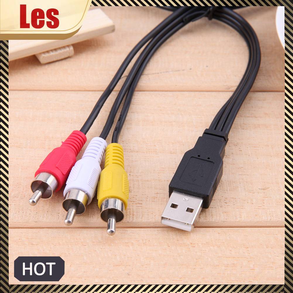 Dây CáP Âm Thanh / AV 1.5M 5ft ĐầU CắM USB Sang 3 RCA AV A / V TV Chuyên DụNg