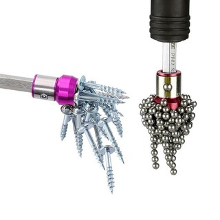 New 4pcs 6.35mm Screwdriver Bit Magnetic Ring Screws Drill Bit Magnetizer Magnet