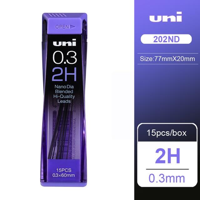 1 Bút Chì Bấm Siêu Cứng UNI Lead 0.3 / 0.5 / 0.7 / 0.9-202ND HB2B / 2H / 3B / 4B
