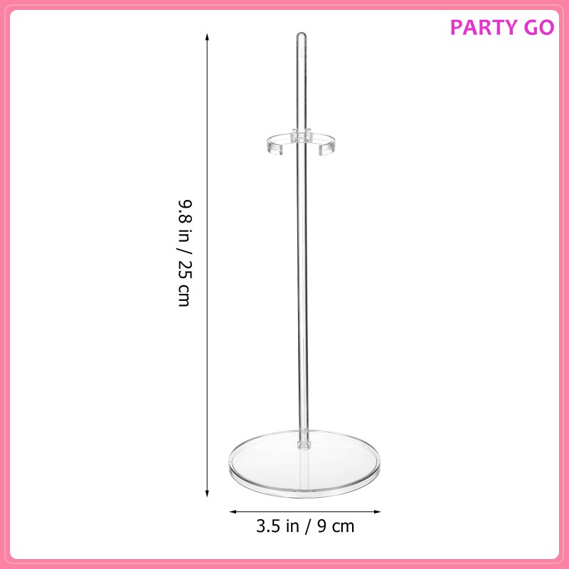 Set 12 Giá Đỡ Búp Bê Mini Trong Suốt Có Thể Điều Chỉnh