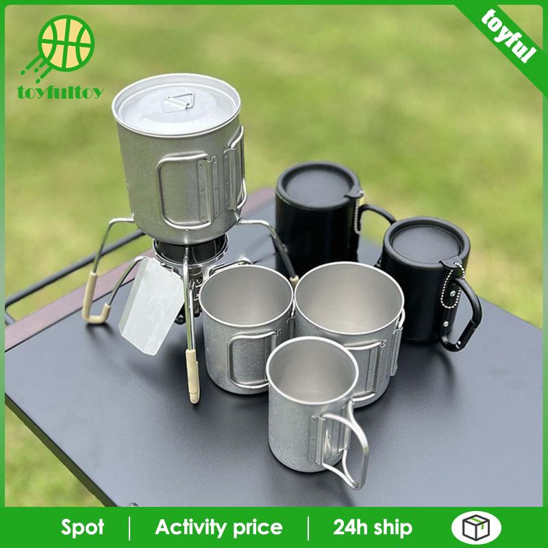Set 4 Cốc Uống Nước 750ml Có Tay Cầm Có Thể Gấp Gọn Tiện Dụng Mang Theo Du Lịch / Cắm Trại