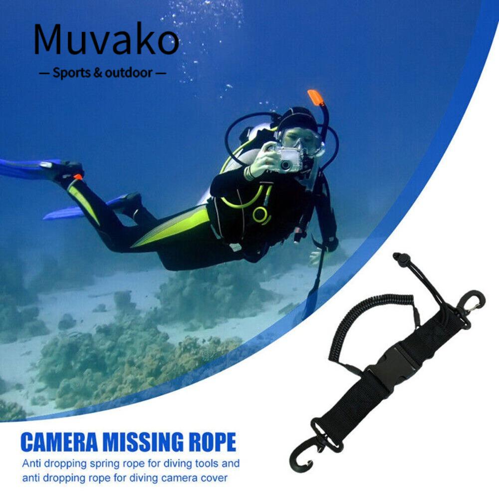 MUVAKO Dây Lò Xo Gắn Vỏ Bảo Vệ Máy Ảnh Chống Thất Lạc Tiện Dụng