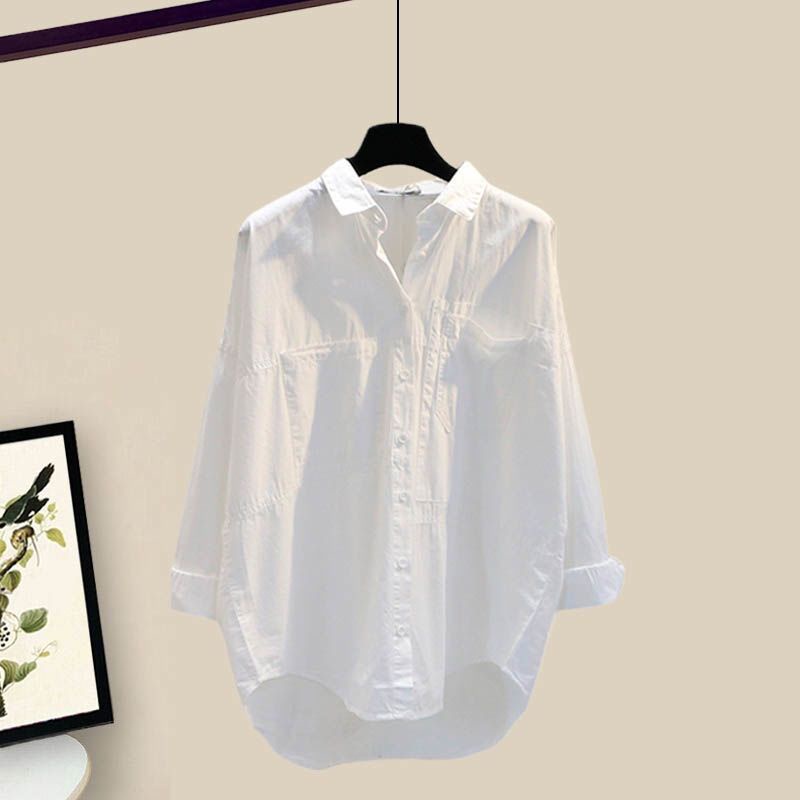 Set Áo Sơ Mi Ba Lỗ + Chân Váy Thời Trang Hàn Quốc 2023 Cho Nữ#0620#