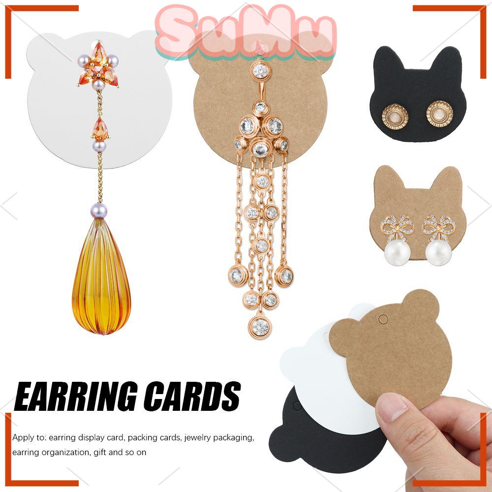 SUMU Set 100 Thẻ Tag Hình Động Vật Hoạt Hình Treo Bông Tai DIY