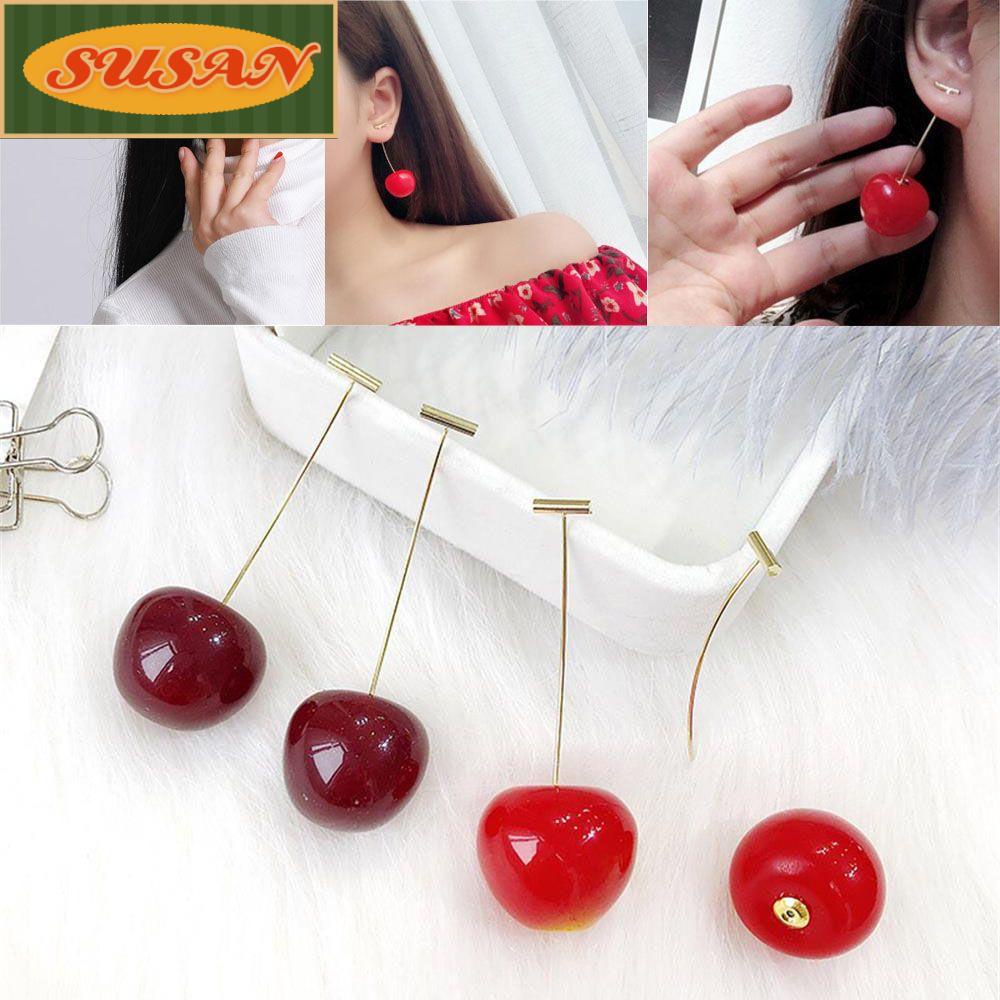 SUSANS Bông Tai Quả Cherry Thời Trang Mùa Hè Cho Nữ