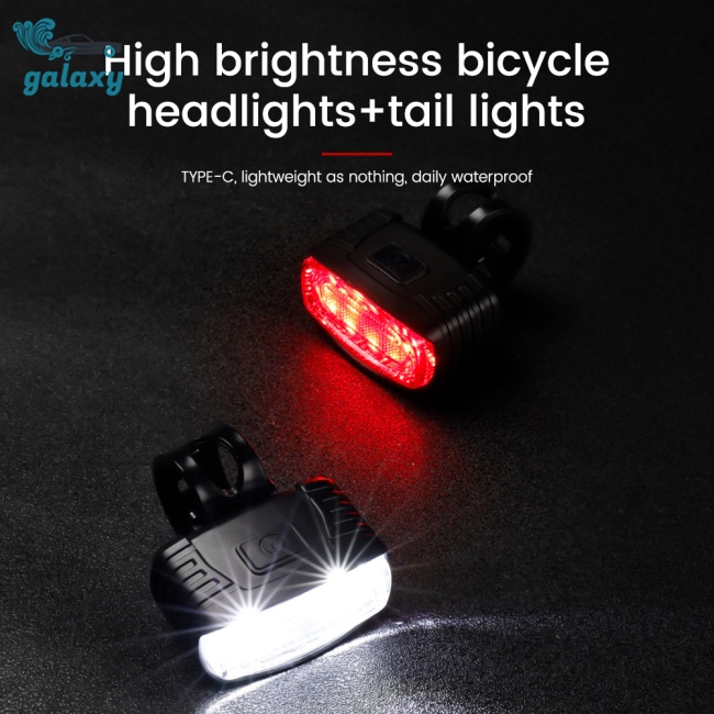 Galaxy Bộ 2 Đèn Led Cảnh Báo Trọng Lượng Nhẹ Chống Thấm Nước Cho Xe Đạp Leo Núi