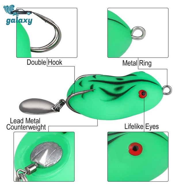 Galaxy Set 5 Mồi Giả Nhử Cá 8g / 14g Bằng Nhựa Mềm Gắn Kèm Móc Câu