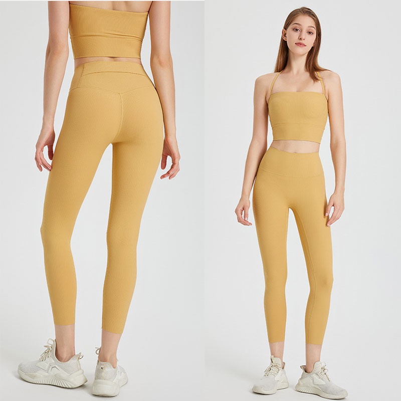 Đồ tập gym Yoga Gồm Áo Cổ Yếm Và Quần Dài MAGGIEYOGA Thời Trang Cho Nữ