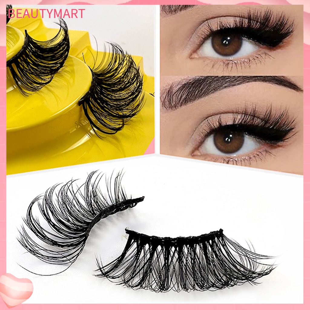 Set 10 Cặp Lông Mi Giả Cong Mềm Tự Nhiên 3D Trang Điểm Cho Nữ