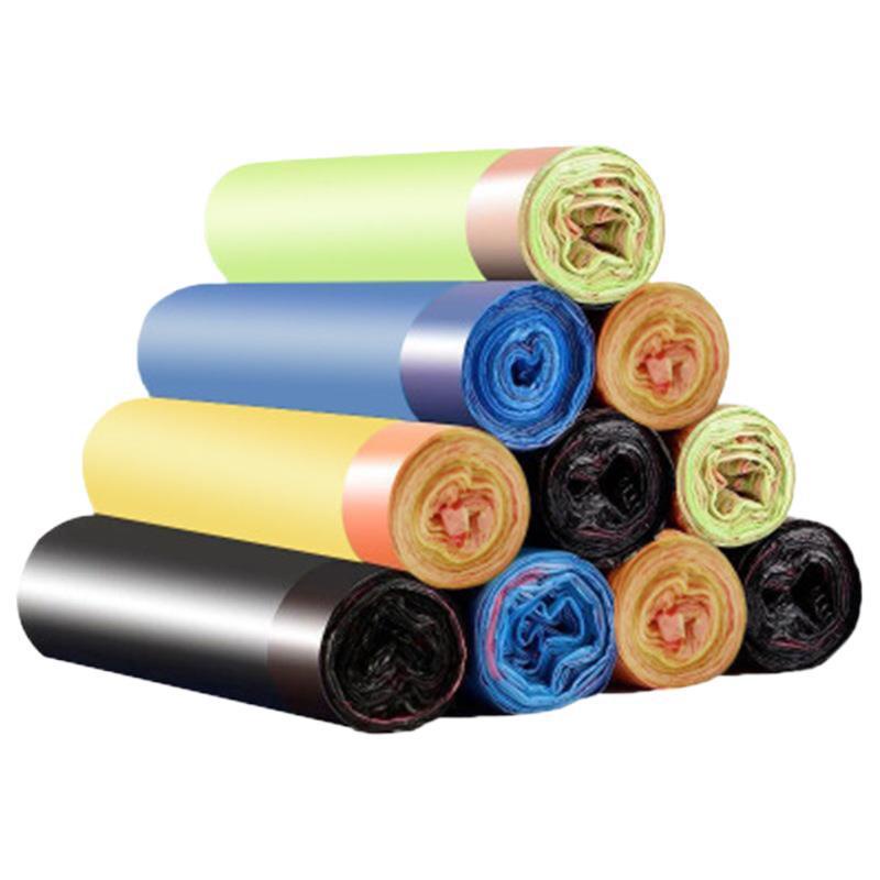 ZW Túi Đựng Rác Bằng Nhựa Màu Đen Có Tay Cầm Và Dây Rút Tiện Dụng Cho Gia Đình / Văn Phòng