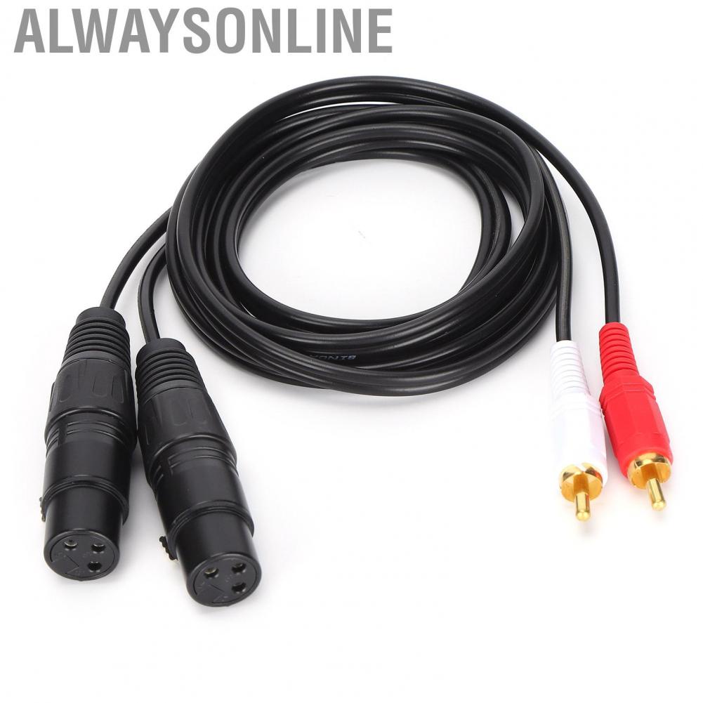 Alwaysonline 1.5M Dual XLR Female To Cable Microphone Speaker DVD Cord Wir ZIN
