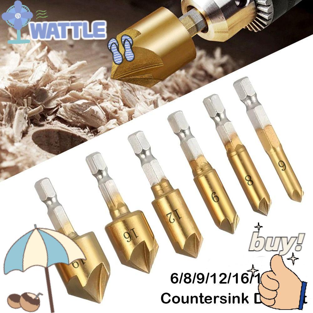 WTTLE Mũi Khoan Gỗ Rãnh Xoắn 90 Độ 6mm-19mm HSS Đa Năng