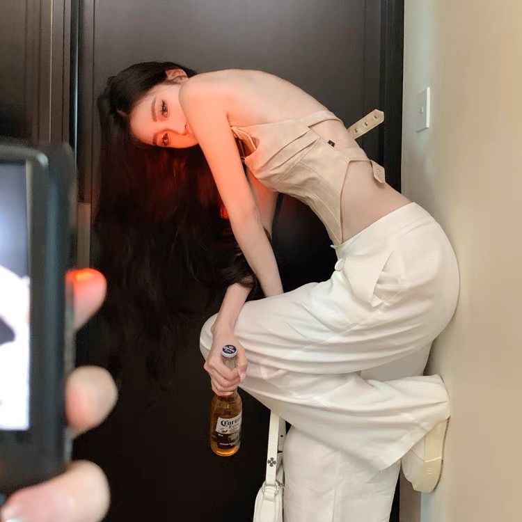 Áo Hai Dây Dáng Ngắn Phong Cách Mỹ Hàng Mới 2023