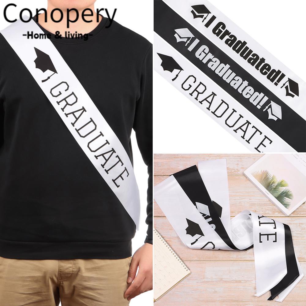 CONOPERY I GRADUATED Mới Dây Đeo Chéo Satin Mừng Trường Trung Học Trung Học