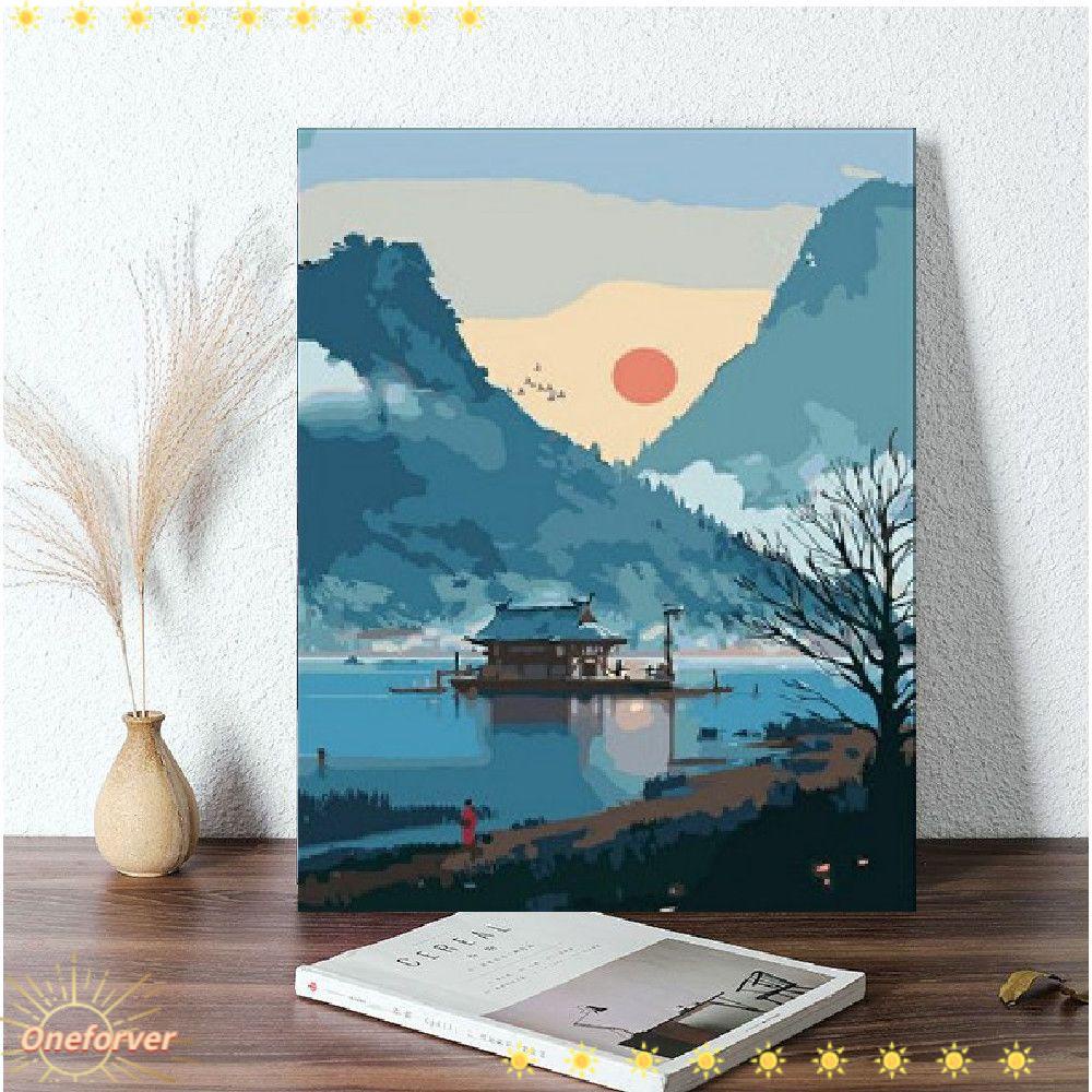 FOREVER Tranh Sơn Dầu Trang Trí Hình Phong Cảnh, Kích Thước 40x50cm