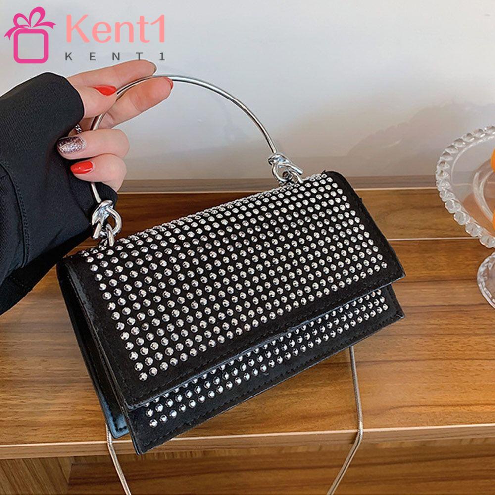 KENT1 Túi Đeo Chéo Đính Đá Thời Trang Dành Cho Nữ